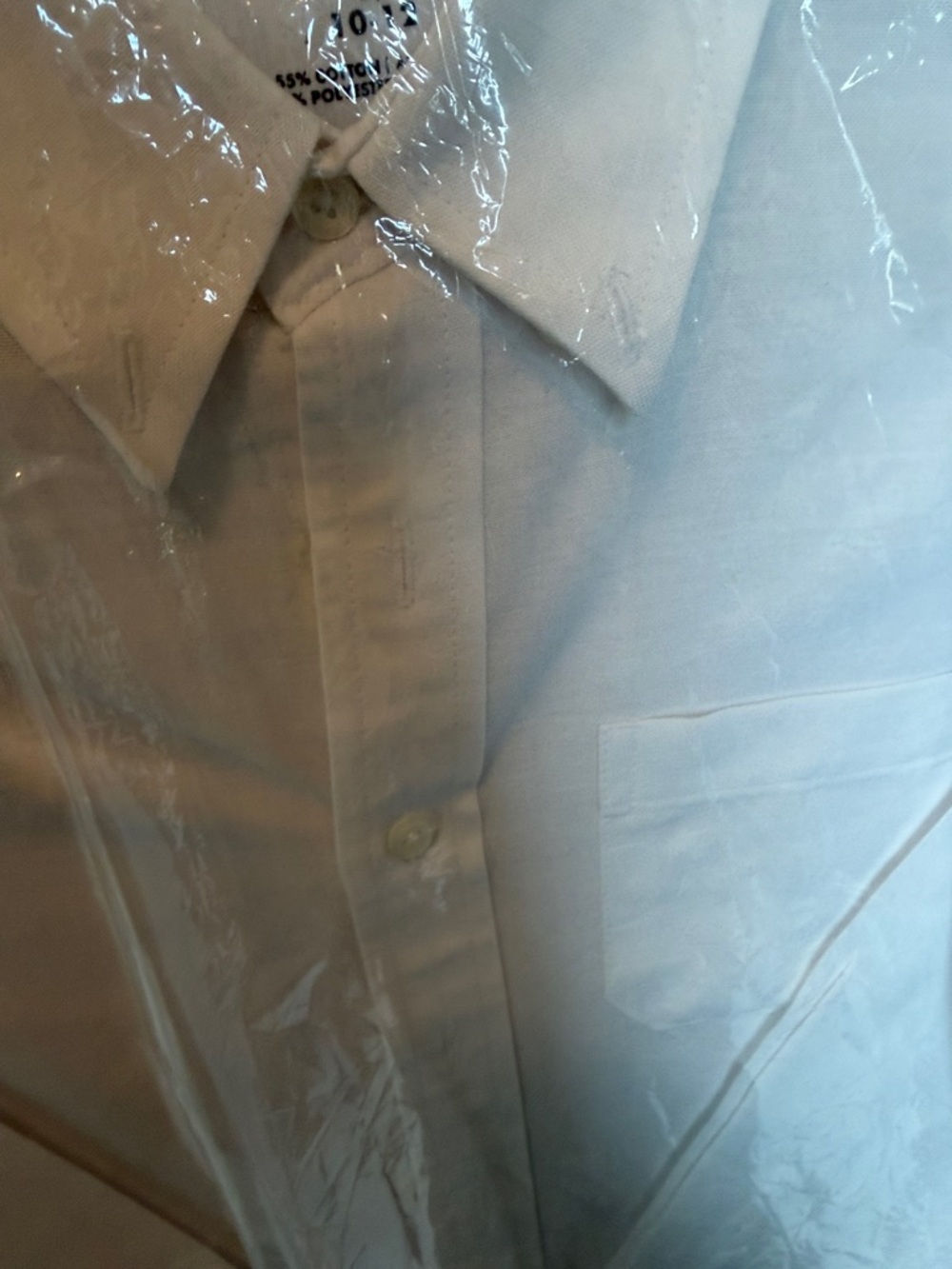 George Kids Boys Large 10-12 White Dress Shirt Classic Point Collar Button Down - Picture 4 of 5